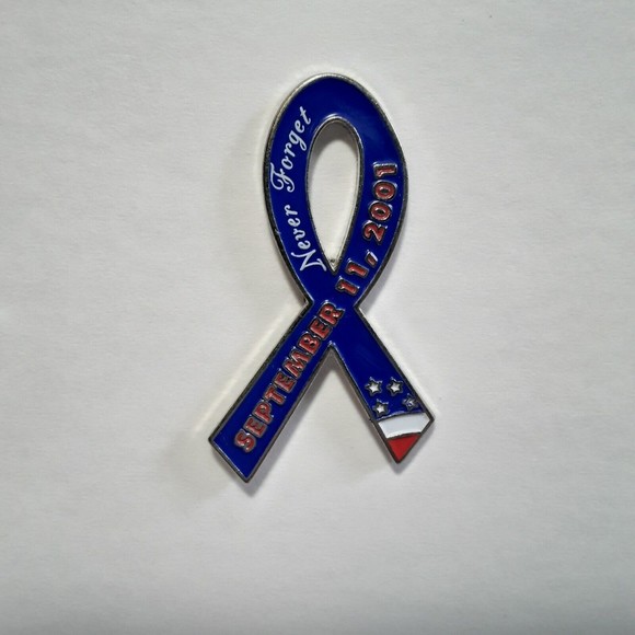 3 Patriotic Lapel/Hat Pins US Flag, Flag/Eagle United we Stand, 9/11 Ribbon - Picture 7 of 10